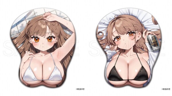 イラストレーター：咲良ゆき氏のオリジナルキャラクターより「立体マウスパッド」「キャンバスアート」が登場！【2025年12月5日受注開始】