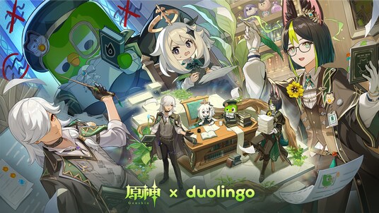 『原神』とDuolingoがコラボ!Duolingoで「勉強大冒険」をお届け
