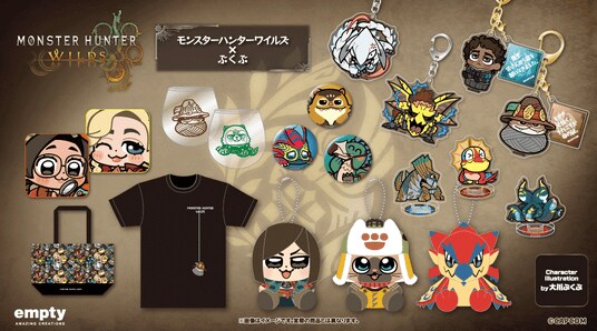 『モンスターハンターワイルズ』よりキャラクターやモンスターが大川ぶくぶ氏の描きおこしイラストで様々なグッズになって登場！
