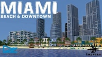 陽光が包む海辺の摩天楼マイアミを再現、Minecraft『マイアミビーチ&ダウンタウン』販売開始