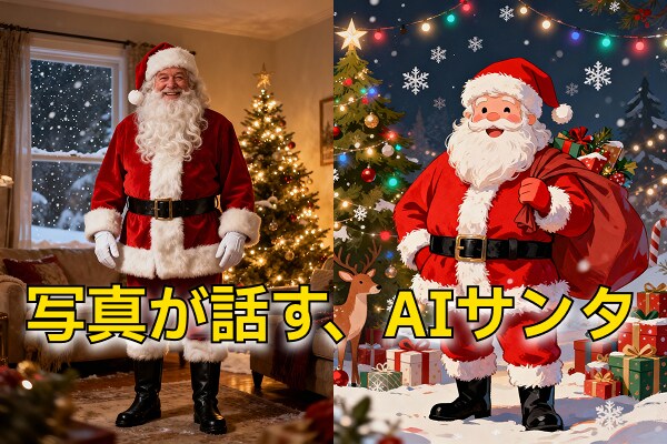 写真が話す!AIサンタクロースで贈る特別なクリスマス