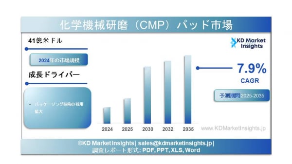 化学機械研磨（CMP）パッド市場の規模、シェア分析、成長および予測、2025～2035年
