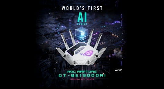 AIコアを内蔵したAIゲーミングルーター「ROG Rapture GT-BE19000AI」の2026年春頃に日本国内発売決定。ゲーミング・配信・スマートホーム環境を次世代へ
