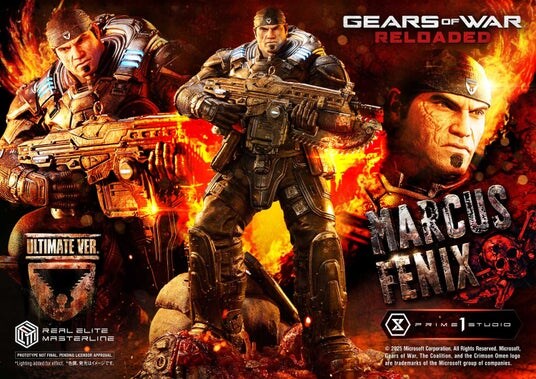 傑作TPS『Gears of War： Reloaded』より、「マーカス・フェニックス」の1／3スケールスタチューが登場