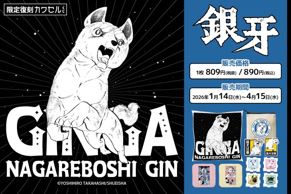 漫画「銀牙 -流れ星 銀-」の世界観を詰め込んだくじがフィジカルグッズのオンラインくじ「カワセルくじ」にて【復刻再販】を開始！