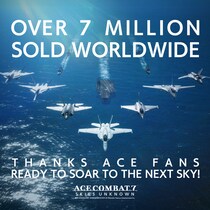 フライトシューティングゲーム『ACE COMBAT(TM)7： SKIES UNKNOWN』世界累計販売本数700万本突破！シリーズ世界累計販売本数は 2,100 万本に到達！