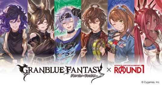 王道スマホRPG『グランブルーファンタジー』と「ROUND1」のコラボキャンペーンが開催！ボウリングやカラオケなどを楽しむ6人の描き下ろしイラストを使用した新作アイテムが登場！
