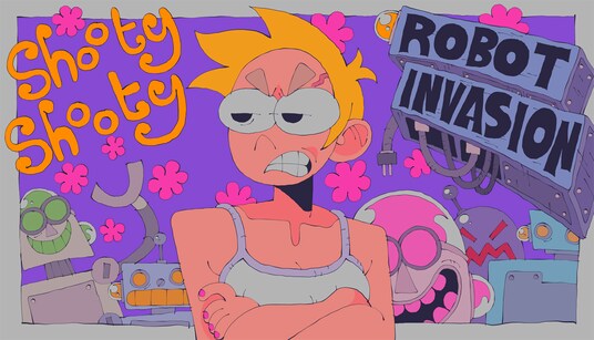 『Shooty Shooty Robot Invasion』がSteam日替わりセールで50%オフの600円で期間限定販売。待望の日本語にも対応！