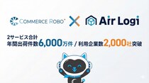 OMS「Commerce Robo」×クラウドWMS「Air Logi」、2サービス合計で年間出荷件数6,000万件、利用企業数2,000社を突破！