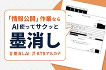 【個人情報の墨消し作業はAIに】「KTSアルカナ」試供版を公開