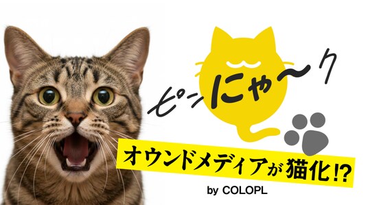 【コロプラ】2月22日「猫の日」に向けて、オウンドメディアが猫ジャック！期間限定で『ピンにゃ～ク』に！