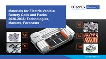 『電気自動車用バッテリーセル＆パック材料』 の技術、トレンド分析、10年間市場予測・分析をまとめた最新版の調査レポートをIDTechExがリリースしました。