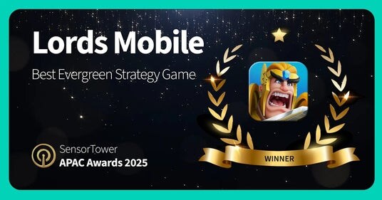 『ロードモバイル』が「Sensor Tower APAC Awards 2025」にて「Best Evergreen Strategy Game」を受賞!