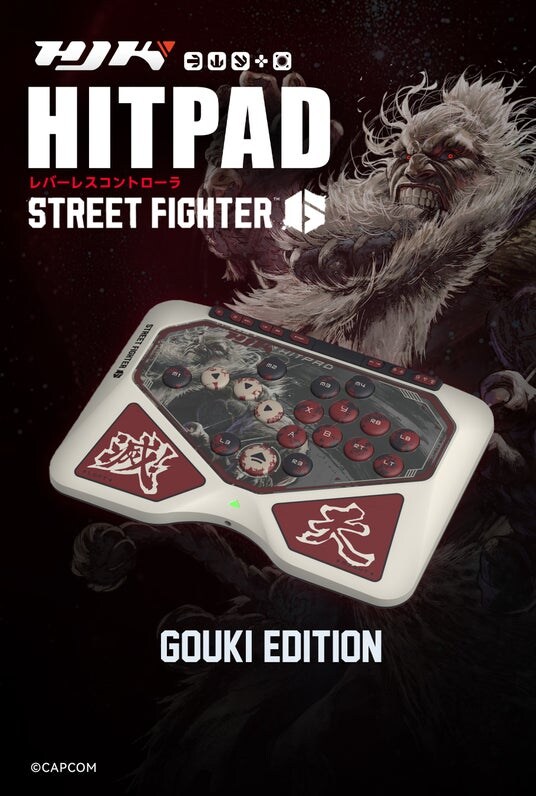 「ストリートファイター6」豪鬼デザインのレバーレス「HJK HITPAD STREET FIGHTER 6 GOUKI EDITION」予約受付開始！