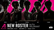 Eスポーツチーム「Re：AUTH」VALORANT部門、新ロスターを発表。新たにtake・katagiri選手が加入し更なる高みを目指す。