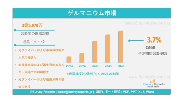 ゲルマニウム市場の需要、シェア、動向、成長、機会およびインサイト分析（2025年～2035年）である