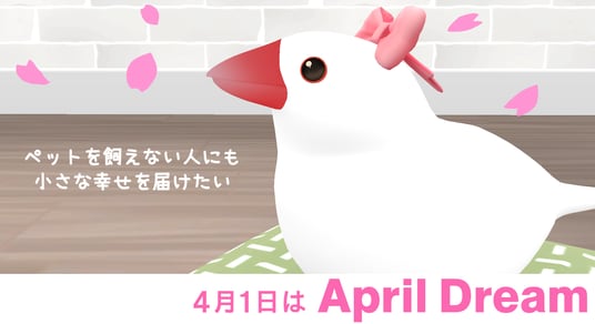 「事情があってペットを迎えられない方にも、小さな幸せを」文鳥育成ゲーム『しあわせ文鳥LIFE』開発者が語るApril Dream