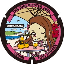 バンダイナムコエンターテインメントの人気コンテンツ 『アイドルマスター』のデザインマンホールを白良浜に設置します