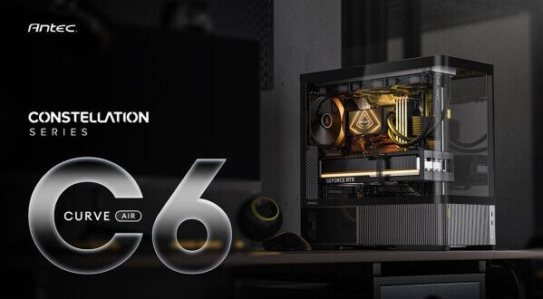 Antec、フロントとサイドに曲面強化ガラス搭載ミドルタワーPCケース「C6 Curve Air」発売