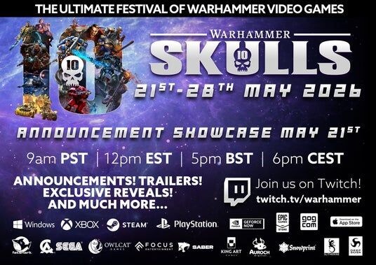 『Warhammer Skulls』10周年を今年5月に祝おう！『Space Marine 2』『Darktide』の最新情報やワールドプレミアを公開予定！