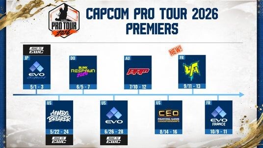 優勝賞金100万ドル「CAPCOM CUP 13」の予選大会「CAPCOM Pro Tour 2026」Premier大会に「Ultimate Fighting Arena 2026」が追加!