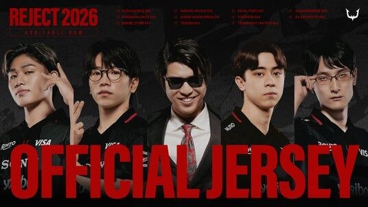 Eスポーツチーム「REJECT」、全部門ユニフォームの第2弾受注販売を開始