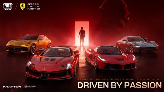 『PUBG MOBILE』、FerrariおよびScuderia Ferrari HPとのパートナーシップを発表