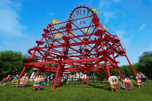 兵庫県淡路島 ニジゲンノモリ 「クレヨンしんちゃんアドベンチャーパーク」を２０２７年春リニューアル 高さ11ｍの新アスレチック『風雲！シネマアスレチック大作戦(仮)』が誕生