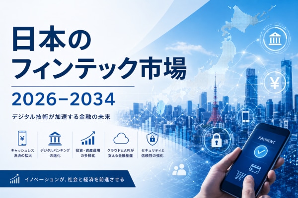 日本のフィンテック市場、2034年までに326億米ドル超へ拡大と予測 ― 年平均成長率（CAGR）13.00%を記録