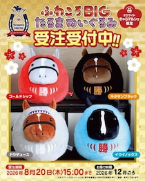 【サラブレッドコレクション】あの名馬たちがだるまの姿に！「ふわころBIGだるまぬいぐるみ」をEC限定で受注販売開始