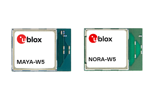 U-bloxは、コスト重視のアプリケーション向けに、信頼性の高い新しいWi-Fi 6モジュールであるMAYA-W5とNORA-W5を発表しました。