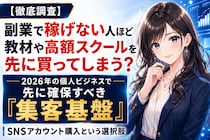 【徹底調査】副業で稼げない人ほど教材や高額スクールを先に買ってしまう？2026年の個人ビジネスで本当に先に確保すべき「集客基盤」とSNSアカウント購入という選択肢