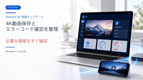 StreamFab、4K動画保存とエラーコード確認に関する日本語情報を拡充