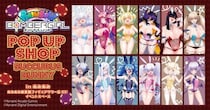 『ボンバーガール POP UP SHOP SUCCUBUS BUNNY in あみあみ』が開催。描き下ろしイラストを使用した新商品や、ぬいボムが景品のクレーンゲームが登場。