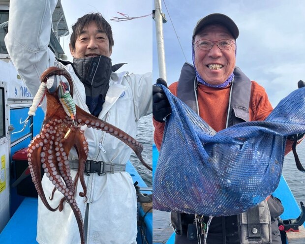 【釣果速報】茨城県利喜丸でマダコ三昧！竿頭はなんと11匹！サイズも2.5kgのキロオーバータコを筆頭に好調です！