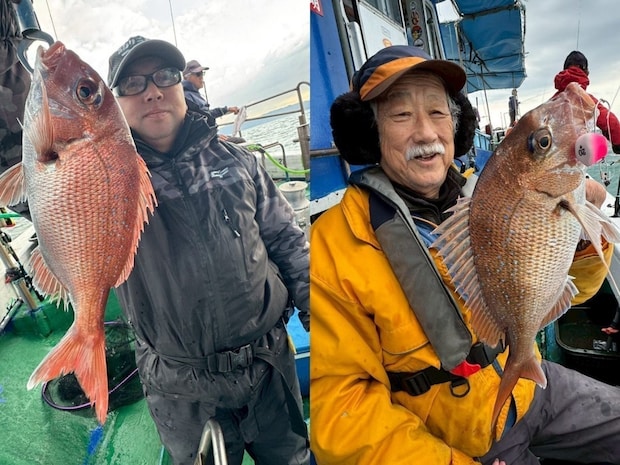 【釣果速報】兵庫県海蓮丸でマダイ好調!50cm超えが2枚!復調の兆しあり!今乗船すれば間違いない!