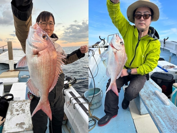 【釣果速報】静岡県安菜丸でマダイ・イナダ・カワハギGET!マダイ坊主なしで好調!この波に乗ろう!