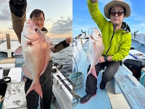 【釣果速報】静岡県安菜丸でマダイ・イナダ・カワハギGET！マダイ坊主なしで好調！この波に乗ろう！