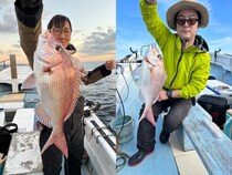 【釣果速報】静岡県安菜丸でマダイ・イナダ・カワハギGET！マダイ坊主なしで好調！この波に乗ろう！