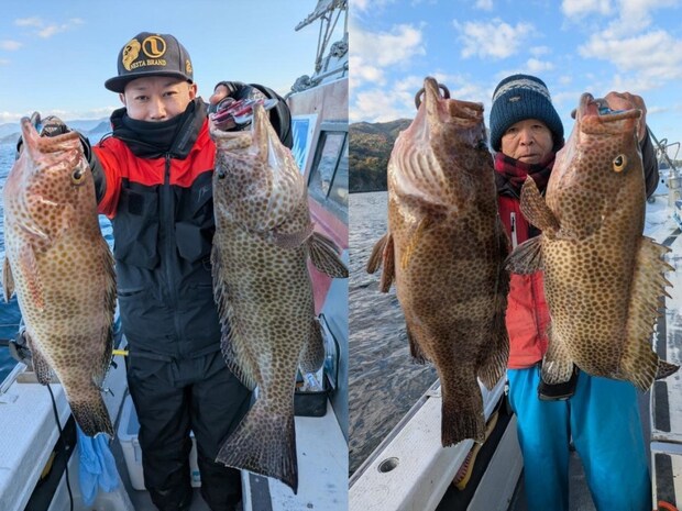 【釣果速報】静岡県魚磯丸でオオモンハタ＆ホウキハタの人気コンビゲット！！2025年の締めくくりに迫力のファイトを楽しみませんか？