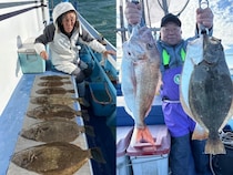 【釣果速報】千葉県第三松栄丸で4.20kgのマダイ、大物ゲット！ヒラメも好調！この勢いに今すぐ乗ろう！