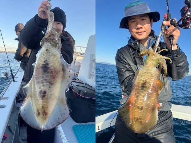 【釣果速報】千葉県赤沼丸でアオリイカGET！！数人同時ヒットもあり！イカの機嫌が良い今がGETのチャンス！