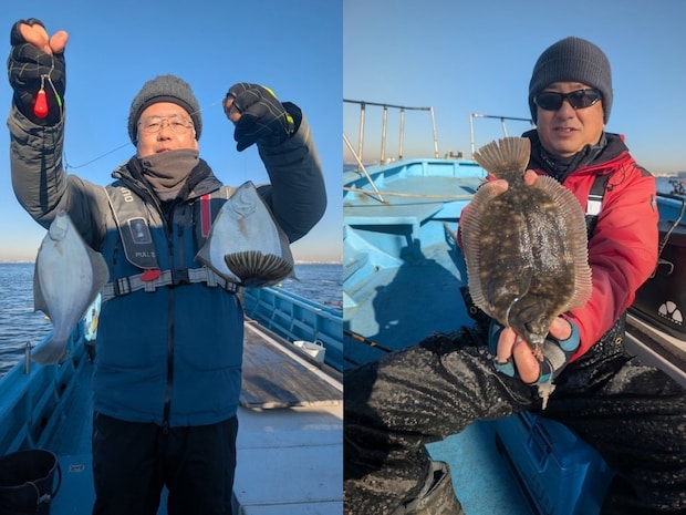 【釣果速報】良型カレイ全員ゲット！釣果も今後上向きの予感！千葉県林遊船でカレイざんまいな一日を過ごそう！