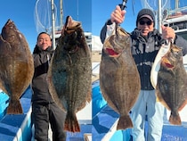【釣果速報】5.70kgの大座布団出る！大型交じり食い順調のヒラメは千葉県第三松栄丸で狙いに行こう！
