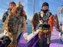 【釣果速報】茨城県利喜丸で5.20kgの大ヒラメGET！その他カサゴ・ハタと豊富な魚種でクーラー満杯！