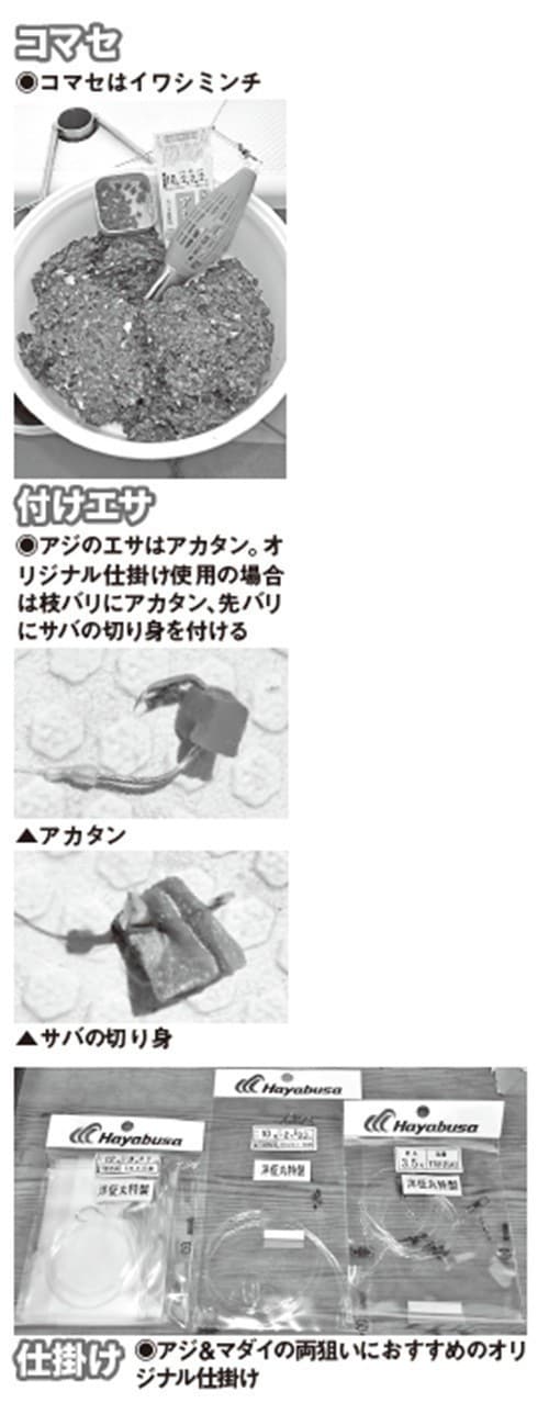 仕掛けとエサの写真