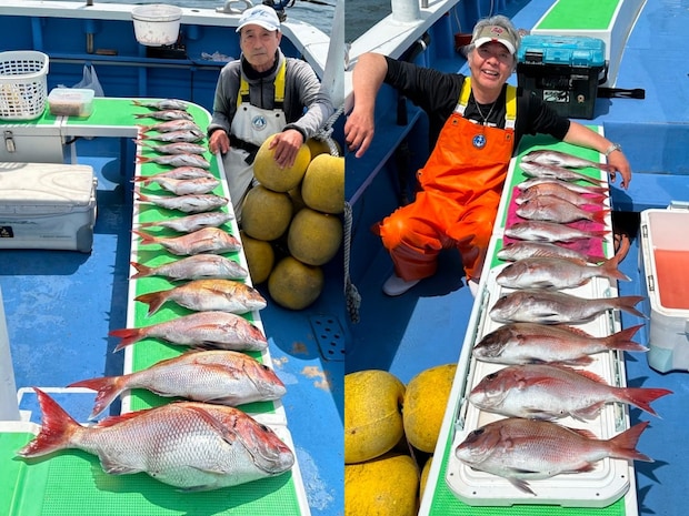 【釣果速報】神奈川県大松丸でマダイ全員ゲット＆竿頭16匹！活性上々で豪華なゲストが釣れる最高のシーズンに突入！