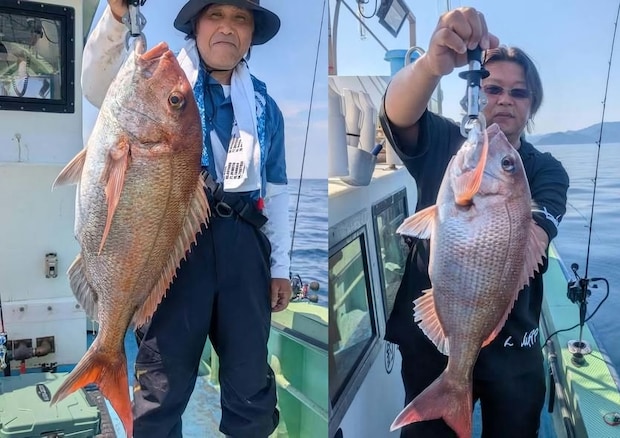 【釣果速報】兵庫県豊楽丸でドドンと84cmのマダイ上がる！さらなる大物を目指す船長のもとにみんな集まれ！
