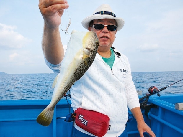 最大40cm超!鹿島沖のデカフグ