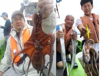 【釣果速報】東京都ミナミ釣船のマダコリレー船は朝イチから絶好調！午後からはタチウオも楽しめる大満足の釣行に！